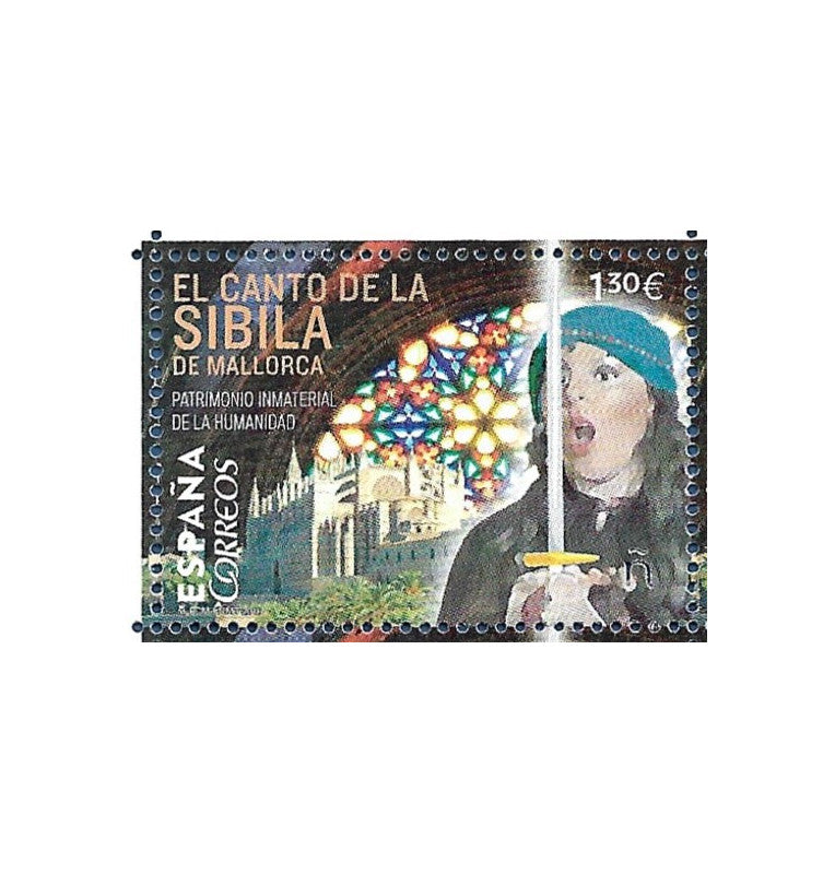 Spain Post Office. Stamp The Song of the Sibyl of Majorca