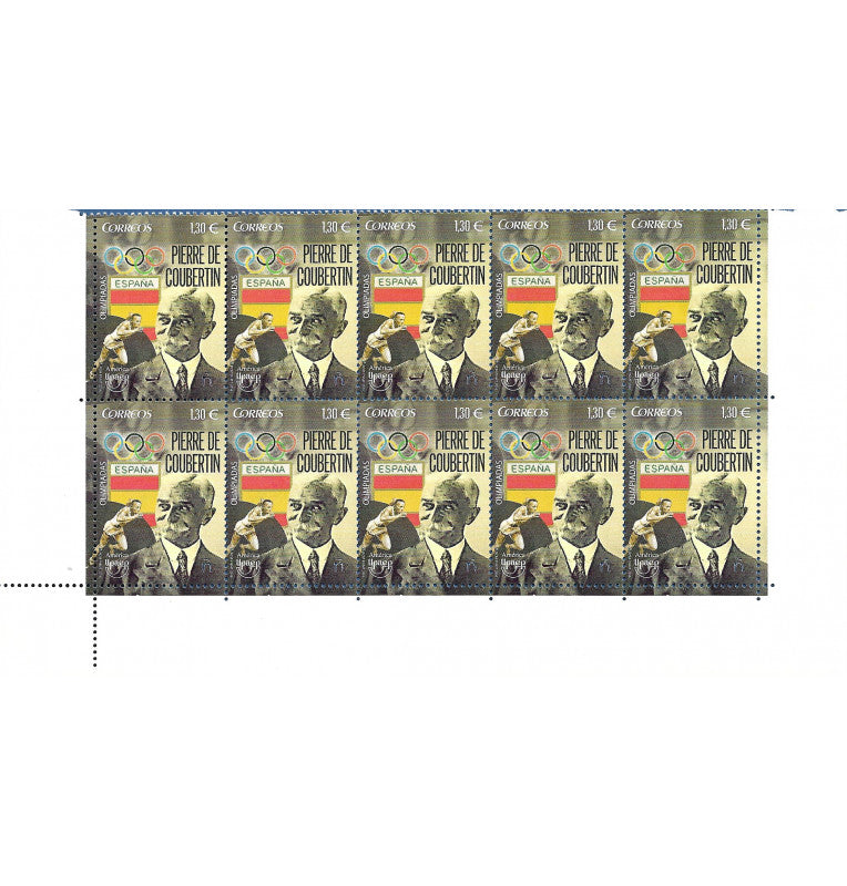 España Correos. Estampilla Olimpiadas. Pierre de Coubertin