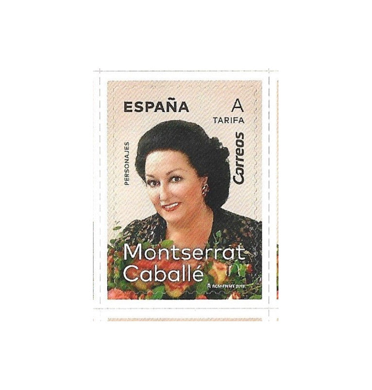 Spain Post Office. Stamp Characters. Montserrat Caballé