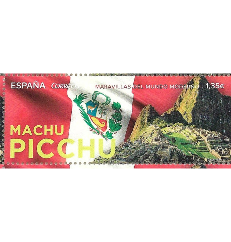 Spain Post Office. Wonders of the Modern World. Machu Picchu