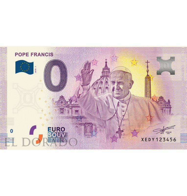 Vatican City State 0 Euro Souvenir Note 2018