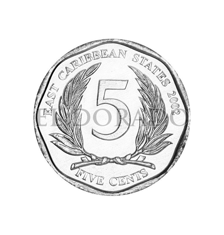 Eastern Caribbean States 5 Cents 2015 KM 36