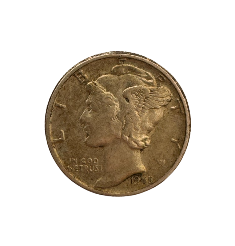 United States of America 1 Dime 1945 "Mercury Dime". UNC