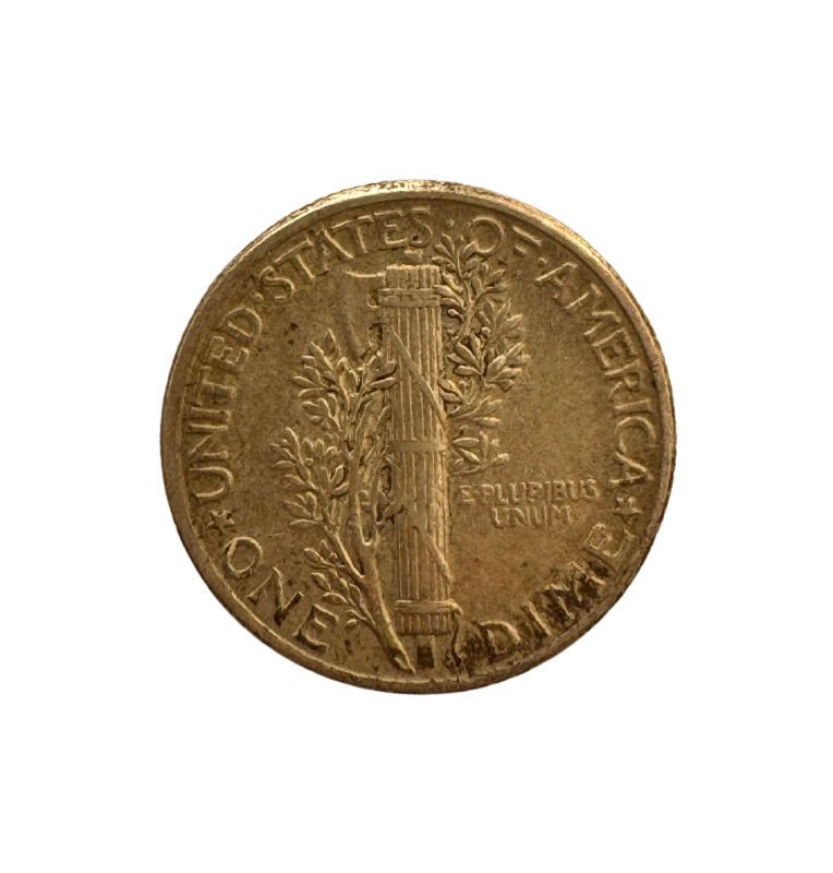 United States of America 1 Dime 1945 "Mercury Dime". UNC