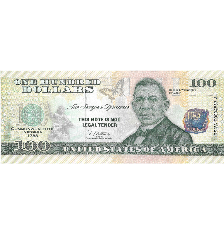 United States of America 100 Dollars Commonwealth of Virginia