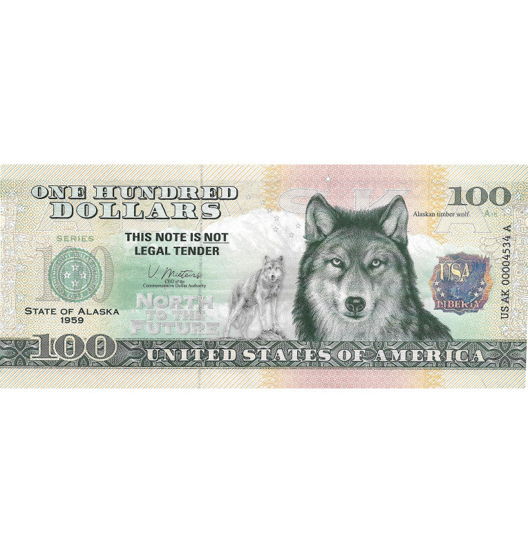 Estados Unidos de América 100 Dolares Estado de Alaska