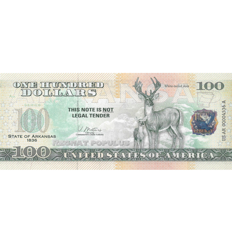 Estados Unidos de América 100 Dolares Estado de Arkansas