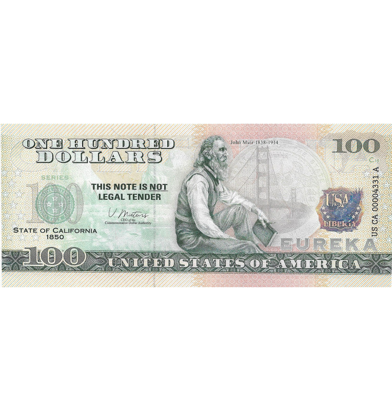 Estados Unidos de América 100 Dolares Estado de California