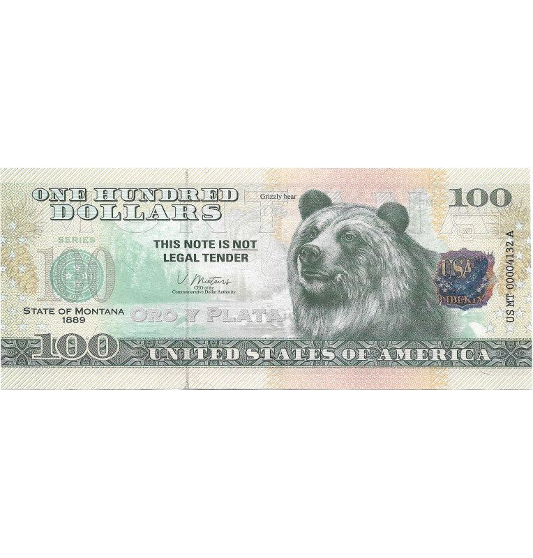 Estados Unidos de América 100 Dolares Estado de Montana