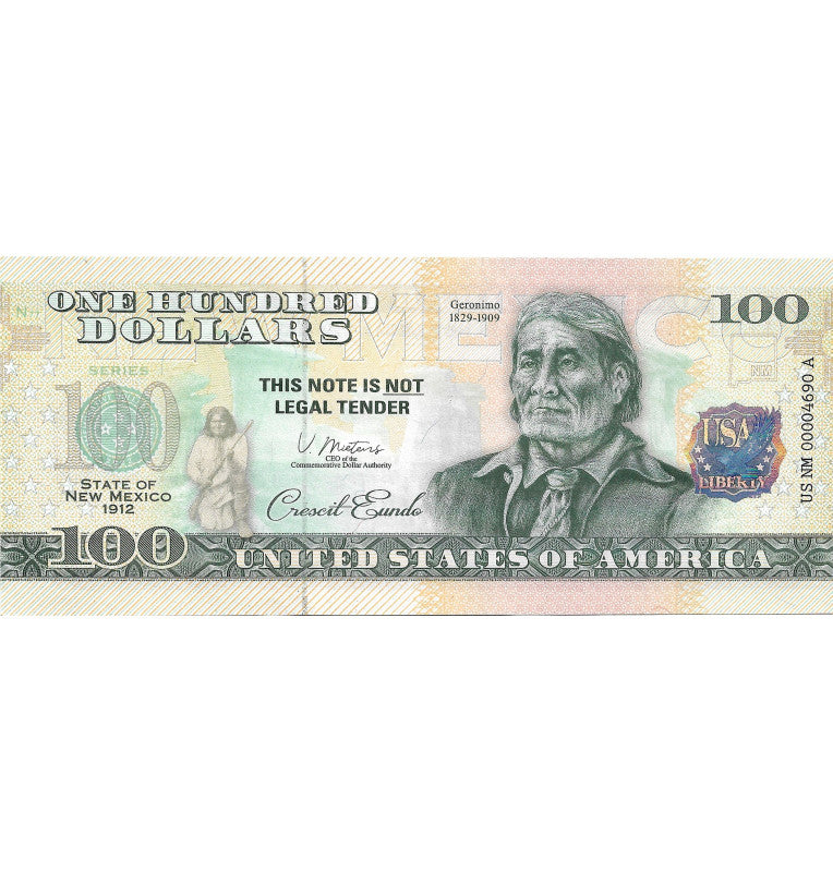 Estados Unidos de América 100 Dolares Estado de New Mexico