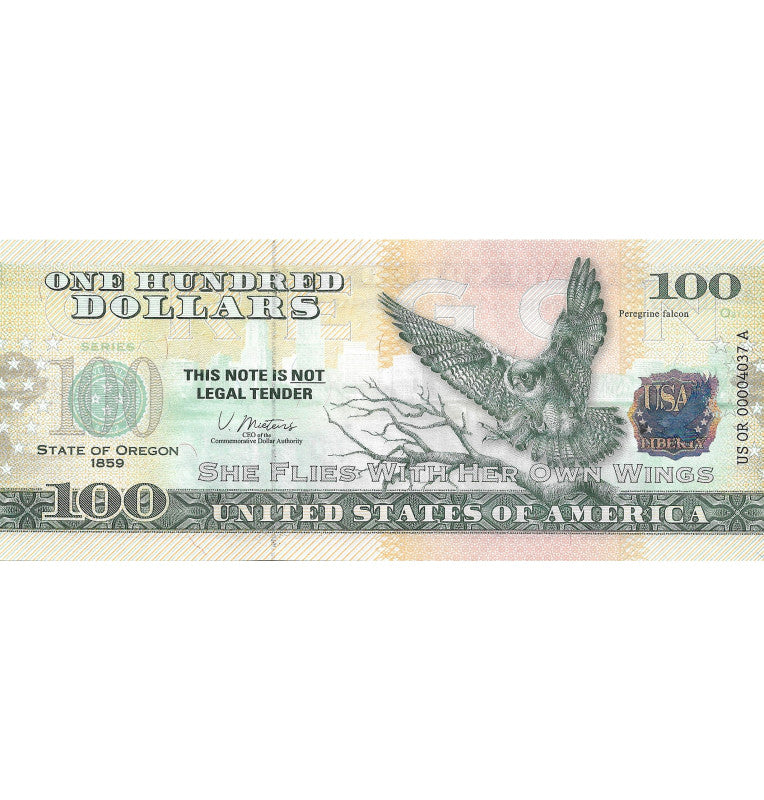 Estados Unidos de América 100 Dólares Estado de Oregon