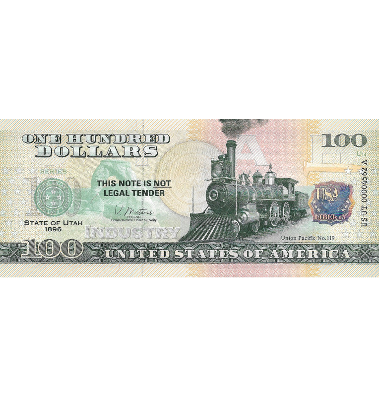 United States of America 100 Dollars State of Utah