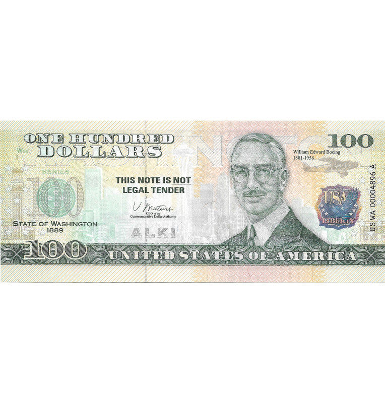 United States of America 100 Dollars State of Washington