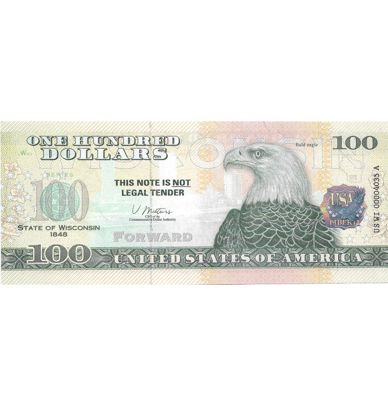 United States of America 100 Dollars State of Wisconsin