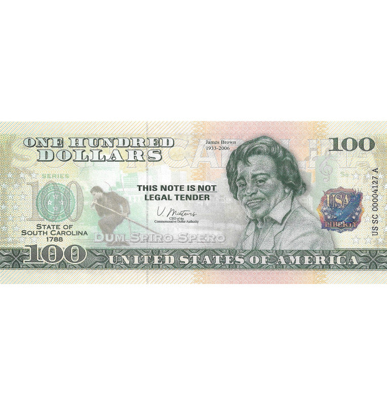 Estados Unidos de América 100 Dolares Estado Sur de Carolina