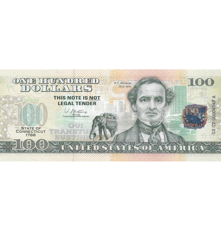 Estados Unidos de América 100 Dolares Estados de Connecticut
