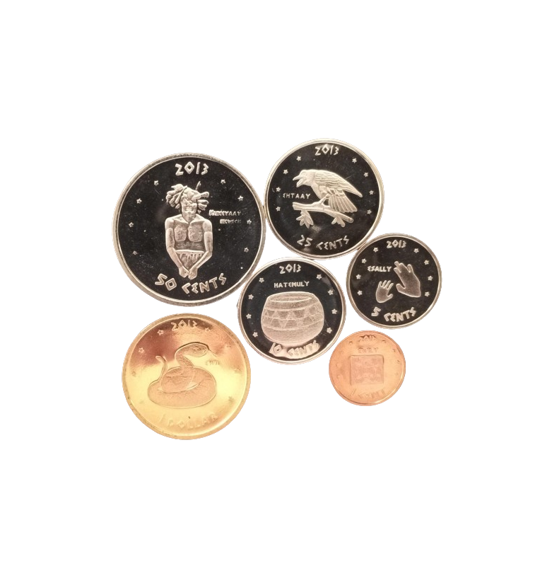 United States of America Coin Set 1, 5 Cents, 1/10, 1/4, 1/2, 1 Dollar La Posta 2013