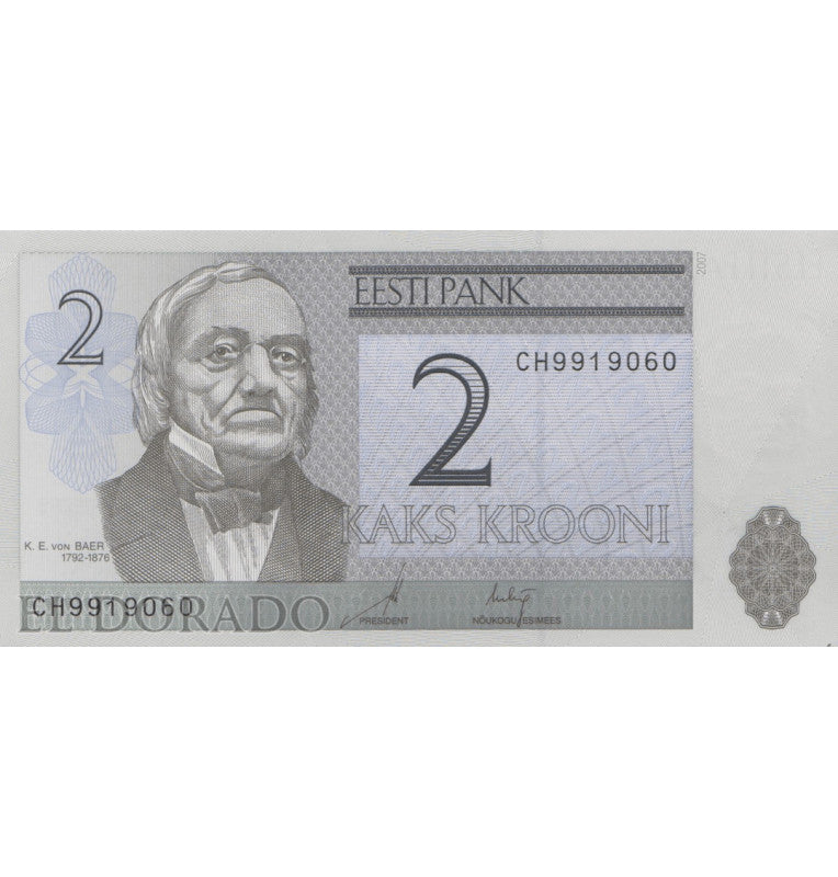 Estonia 2 Krooni 2007 Pick 85b NO UNC