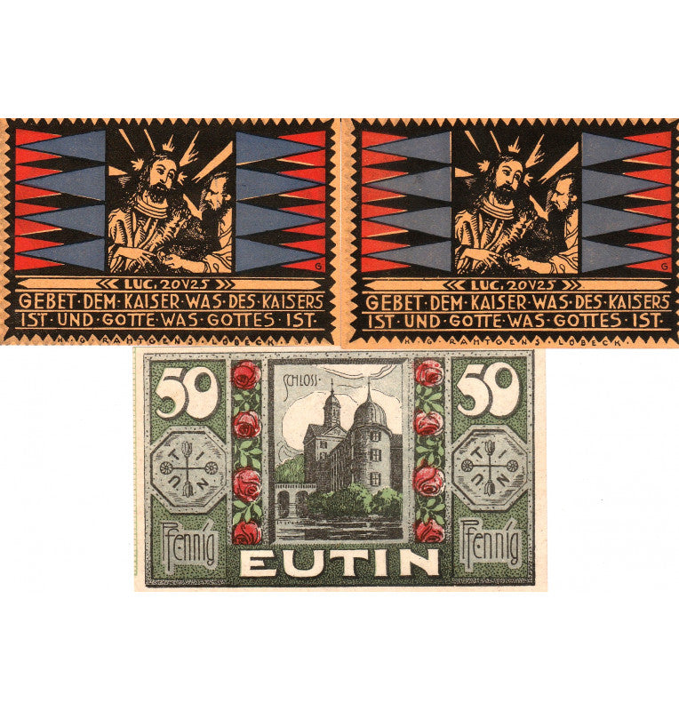 Eutin Set 3 Notgelds 1921