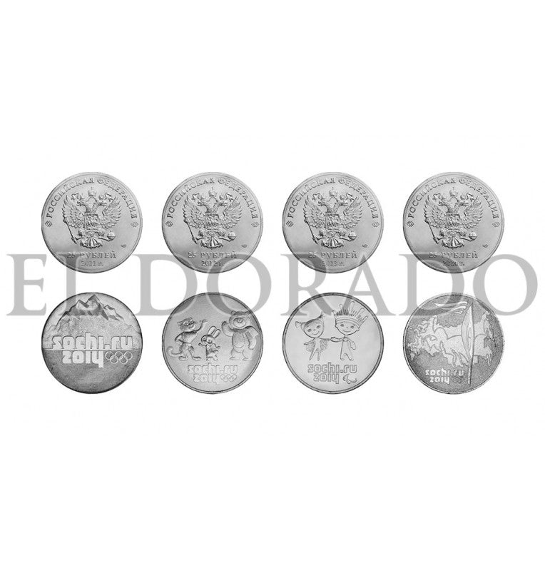 Russian Federation Collection of the Sochi Winter Olympic Games 1298, 1368, 1472, 1501 Year 2011-2014