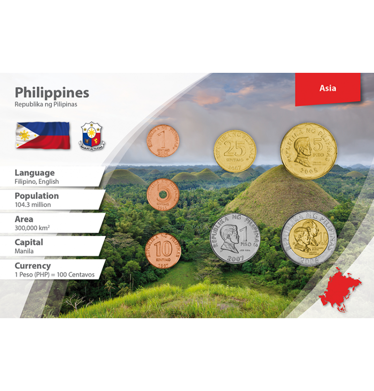 Filipinas 1, 5, 10, 25 Sentimo, 1, 5, 10 Piso 1995-2013 KM 273, 268, 270, 271, 269, 272, 278