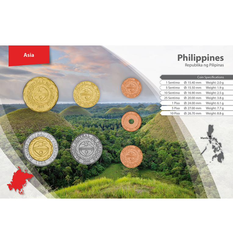 Filipinas 1, 5, 10, 25 Sentimo, 1, 5, 10 Piso 1995-2013 KM 273, 268, 270, 271, 269, 272, 278