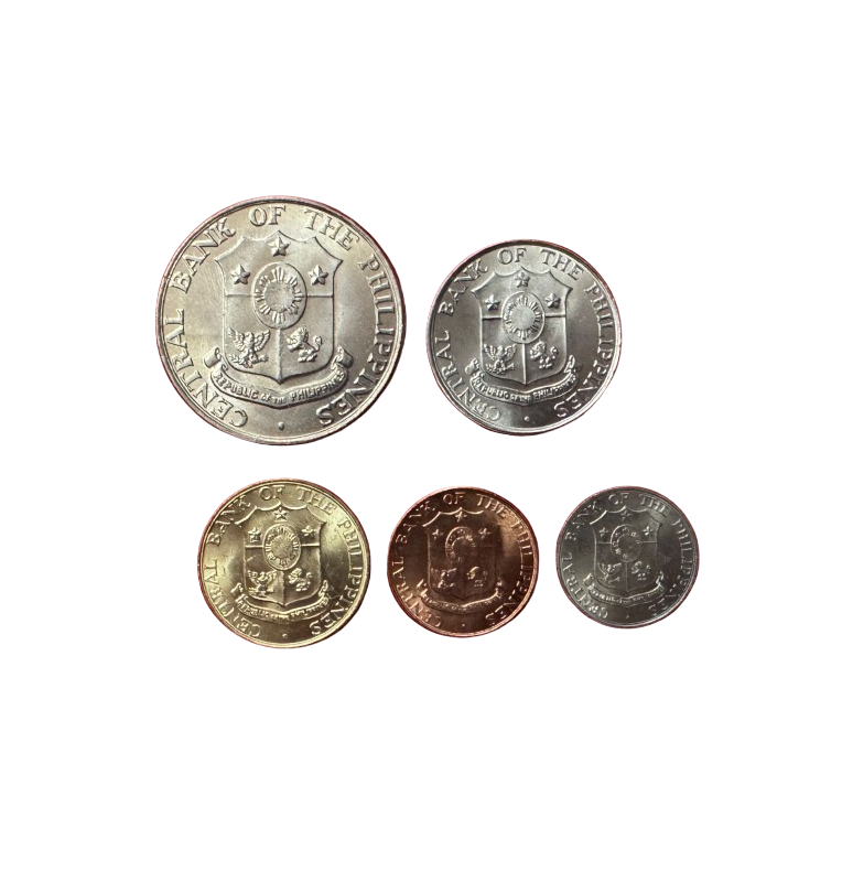 Philippines set of 5 coins 1, 5, 10, 25, 50 Centavos 1958-1966 NON UNC