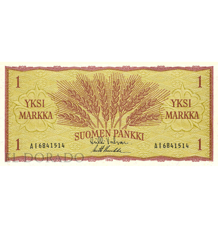 Finland 1 Markka 1963 Pick 98a