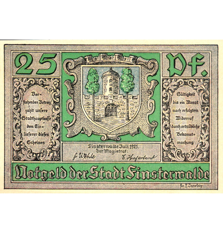 Finsterwalde Set 3 Notgelds 1921