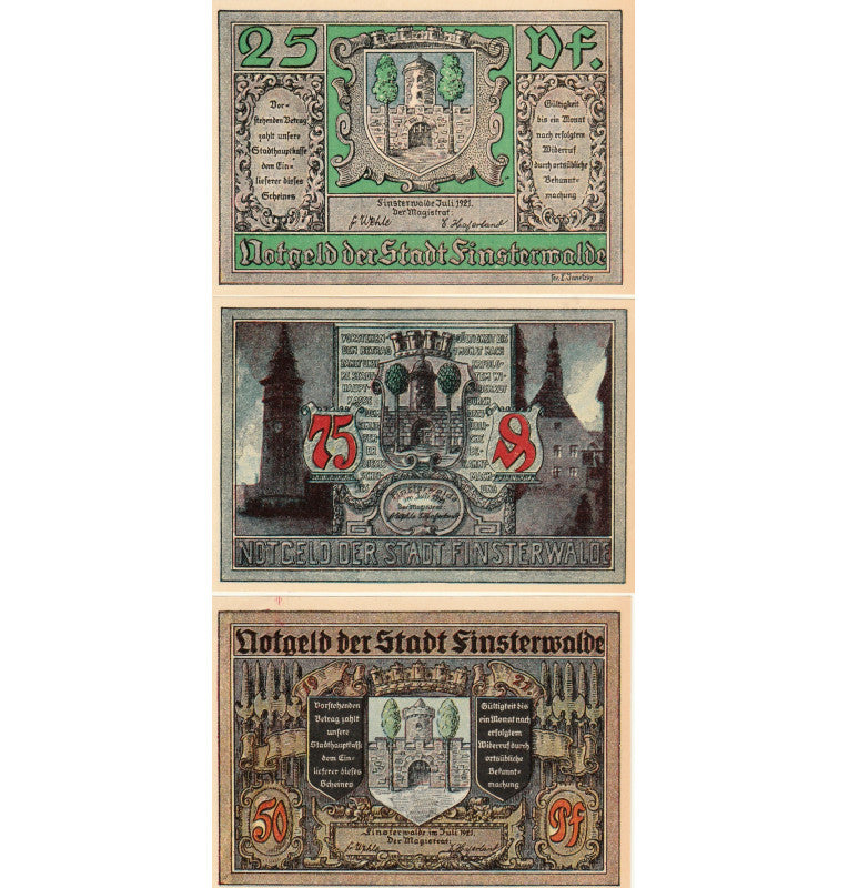 Finsterwalde Set of 3 Notgelds