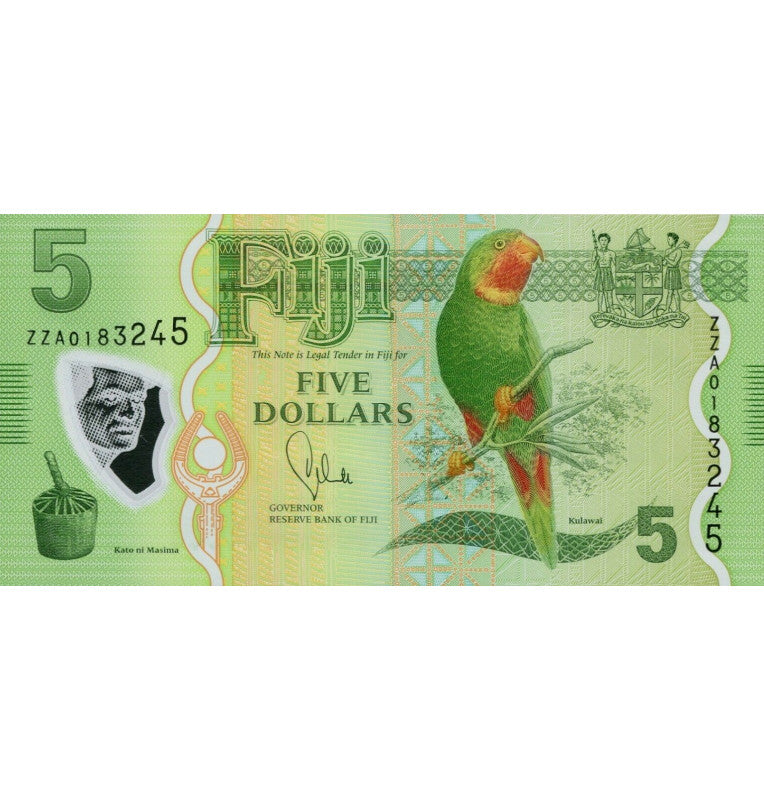 Fiji 5 Dollars 2013 ND Pick 115a Polymer