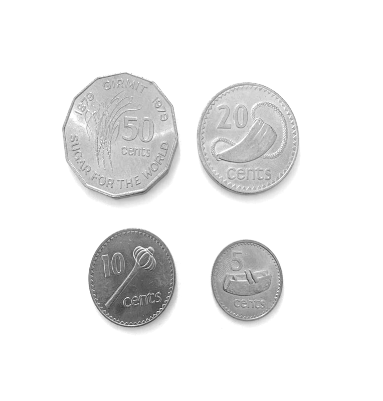 Fiyi 5,10,20,50 Centavos 1969-1985 KM 29,30,31,44