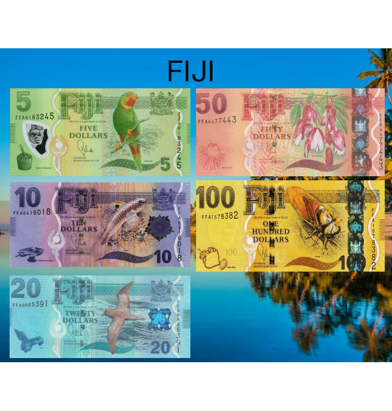 Fiji 5,10,20,50,100 Dollars 2013 ND Pick 115,116,117,118,119