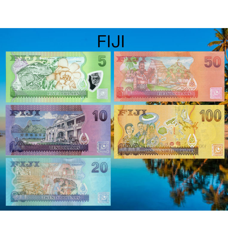 Fiji 5,10,20,50,100 Dollars 2013 ND Pick 115,116,117,118,119