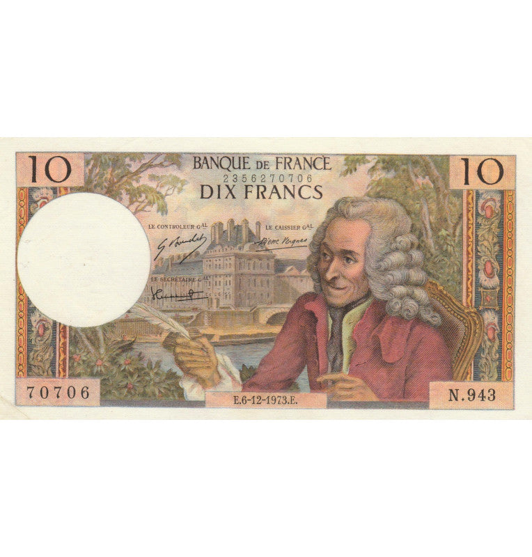 France 10 Francs 1973 Pick 147 NO UNC
