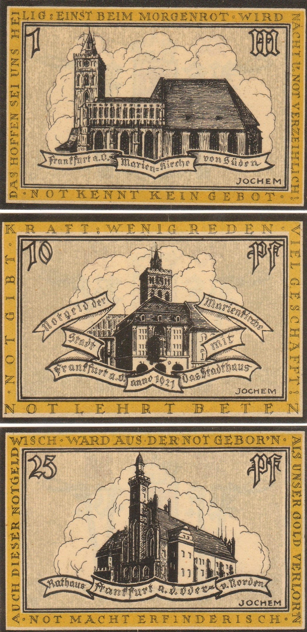 Frankfurta Set 3 Notgelds