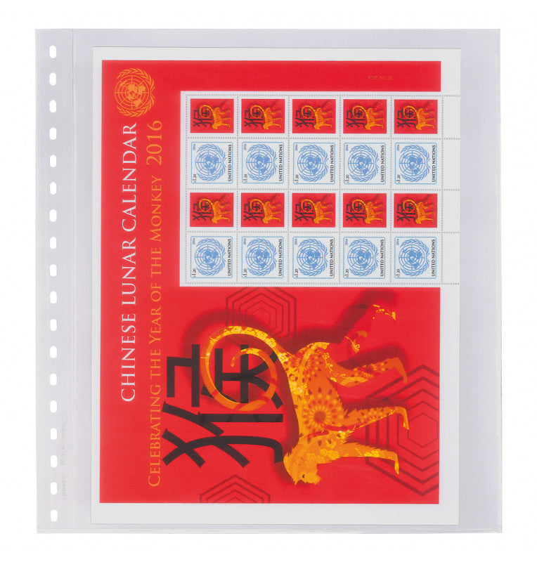 Linder clear pouch with one pocket (240 x 290 mm) with white separator sheet. Pack of 10.