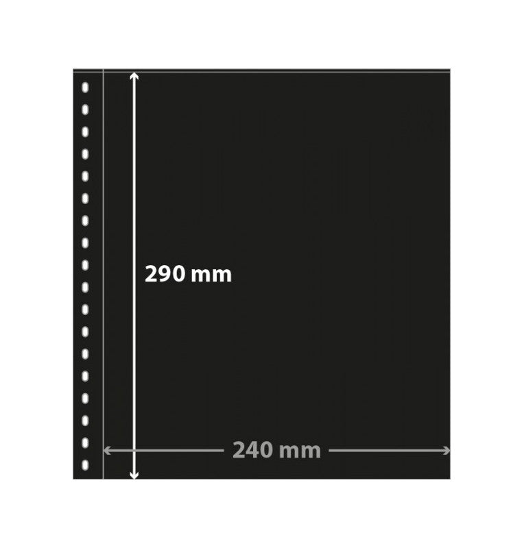 Linder clear pouch with one pocket (240 x 290 mm) with black insert. Pack of 10.