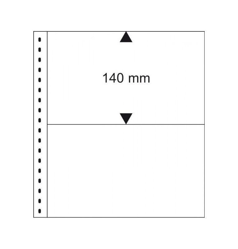 Linder 2-pocket clear pouch (240 x 140 mm) with black insert. Pack of 10.