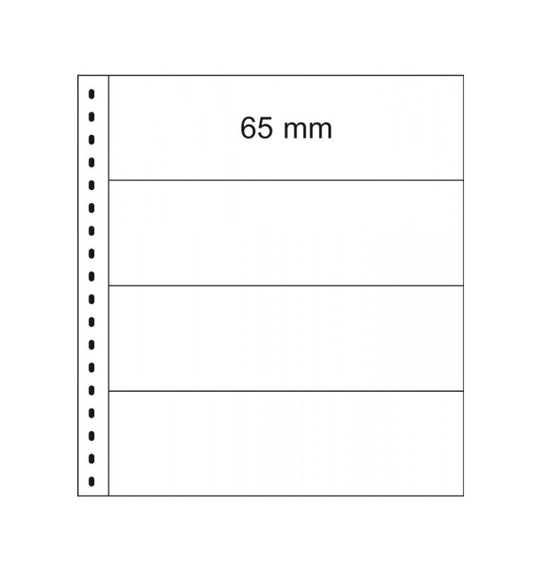 Linder 4-pocket clear pouch (240 x 65 mm) with black insert. Pack of 10.