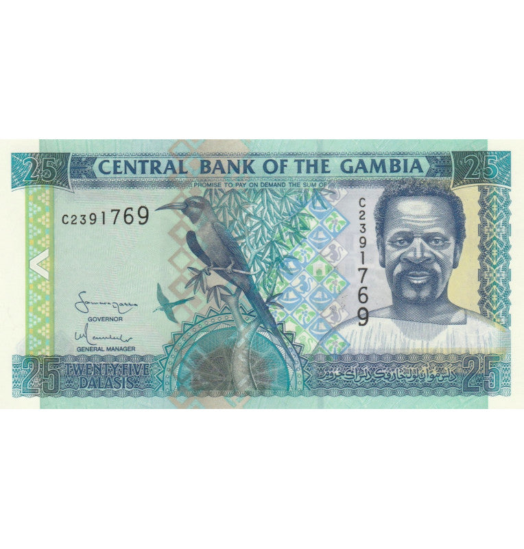 Gambia 25 Dalasis 2001 ND Pick 22c