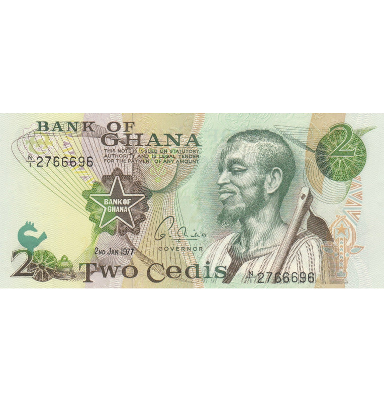 Ghana 2 Cedis 1977 Pick 14c