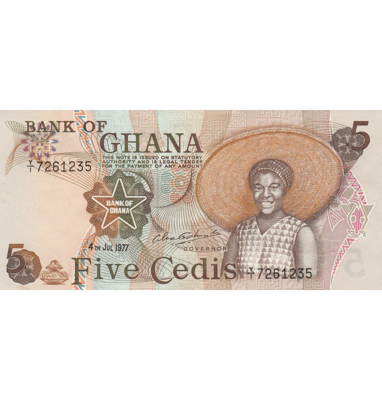 Ghana 5 Cedis 1977 Pick 15b