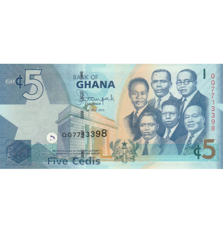 Ghana 5 Cedis 2015 Pick 38f