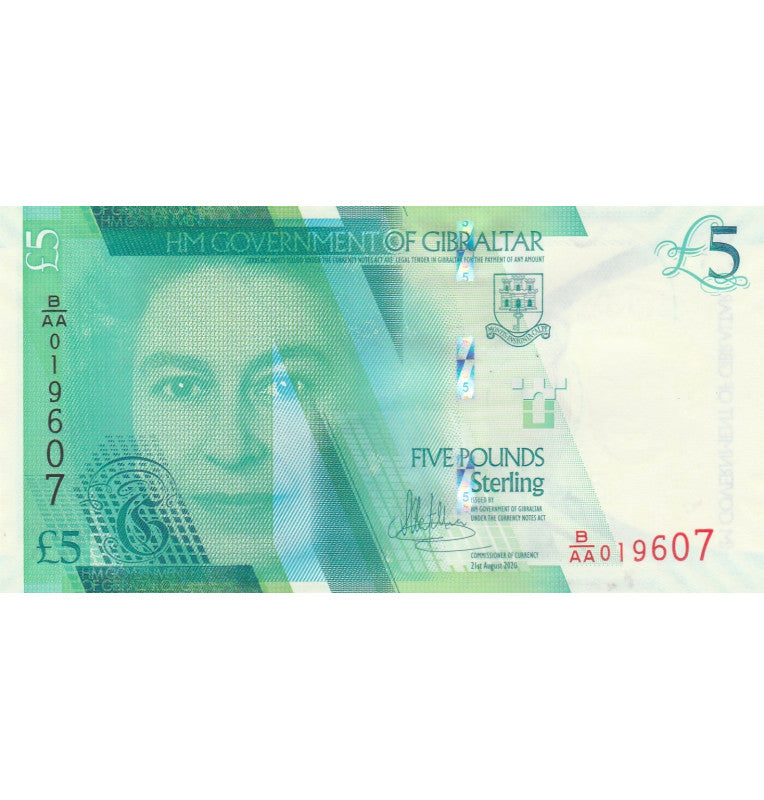 Gibraltar 5 Pounds 2020 Pick 42