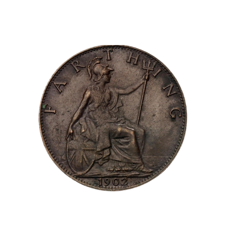 Great Britain 1 Farting 1902 KM 792. NOT UNC