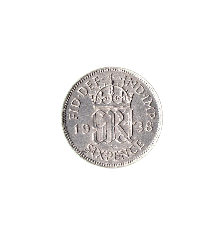 Great Britain Sixpence 1938 KM 852. NOT UNC