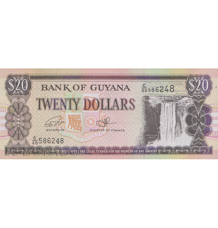 Guyana 20 Dólares 1996 ND Pick 30f