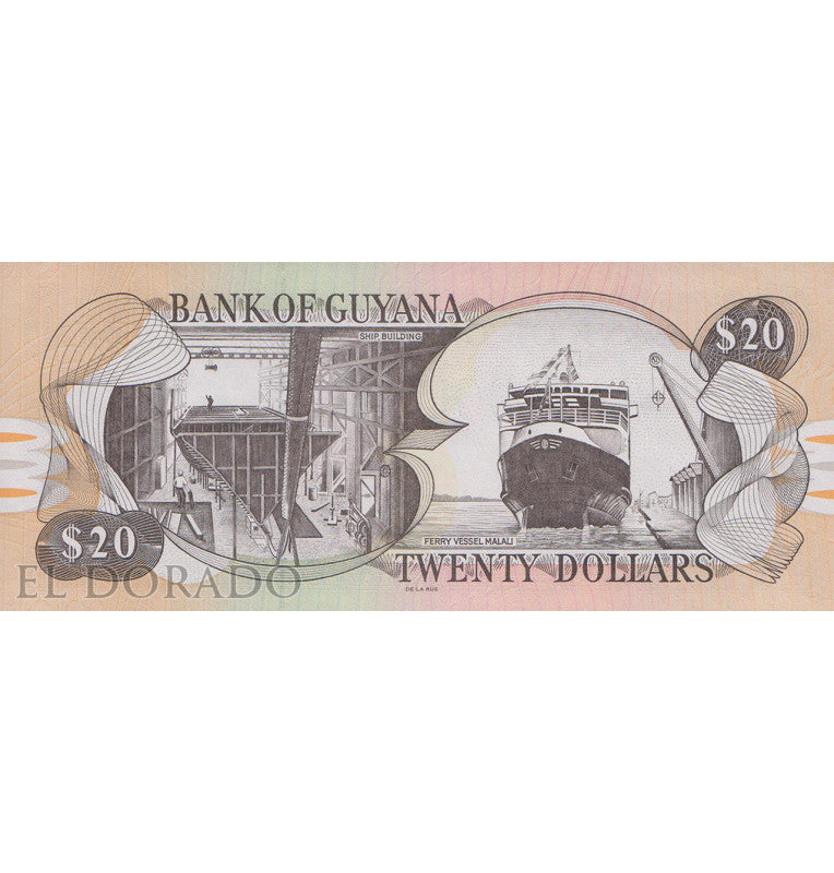Guyana 20 Dólares 1996 ND Pick 30f