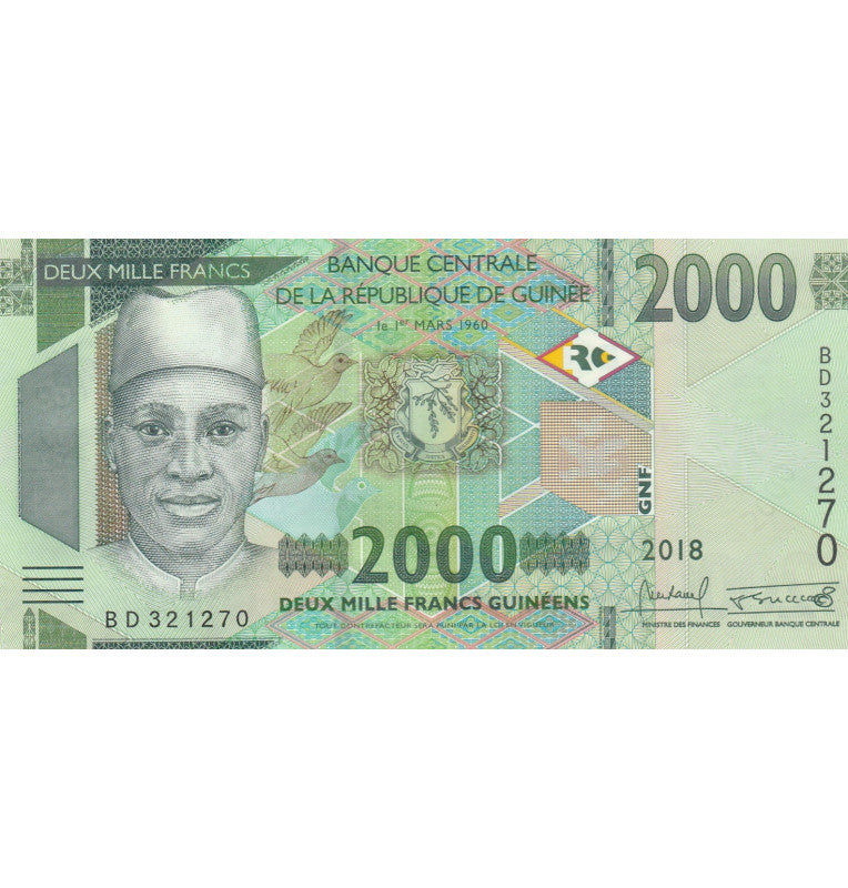 Guinea 2,000 Francs 2018 Pick New